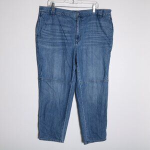 Madewell High Rise Tapered Jeans Ventnor Wash Pleat Edition Crop Ankle 33